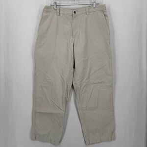 Columbia Men's Roc Pants 36x30 Beige Cotton Outdoor Hiking Utility AM8142